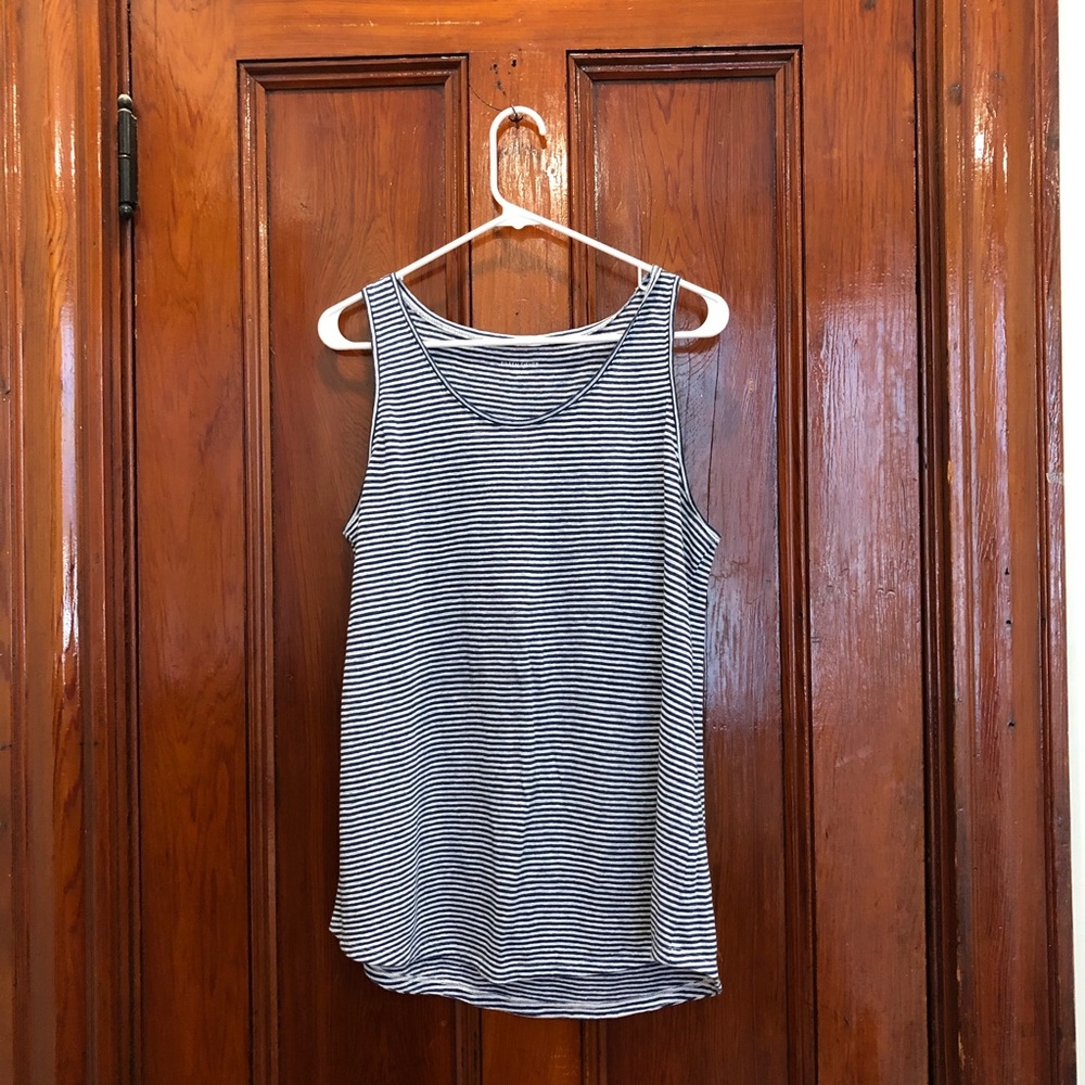 Eileen fisher striped tank top - Navy and white